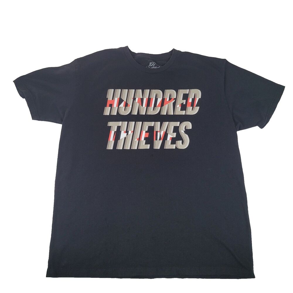 100 Thieves Hundred Thieves Graphic Logo T-Shirt Mens XL Black Esports Gaming